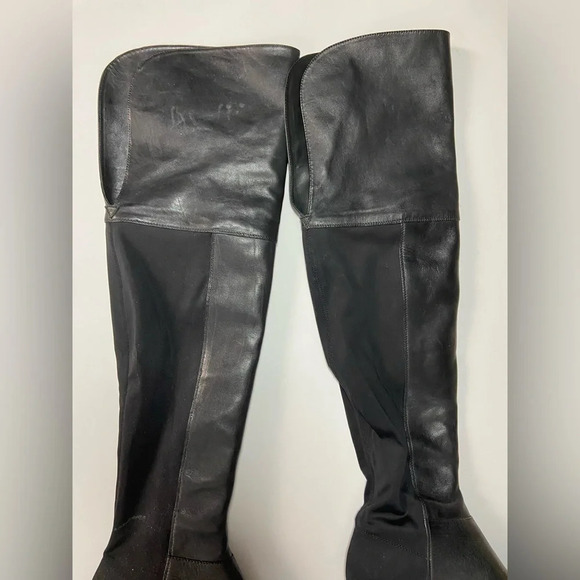 Vero  Cuoio black leather over the knee high boots Sz 8 - Picture 6 of 9